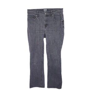 Chicos Additions Jeans Womens 6 Vintage Flared High Stretch Gray Dark Y2K 0.5